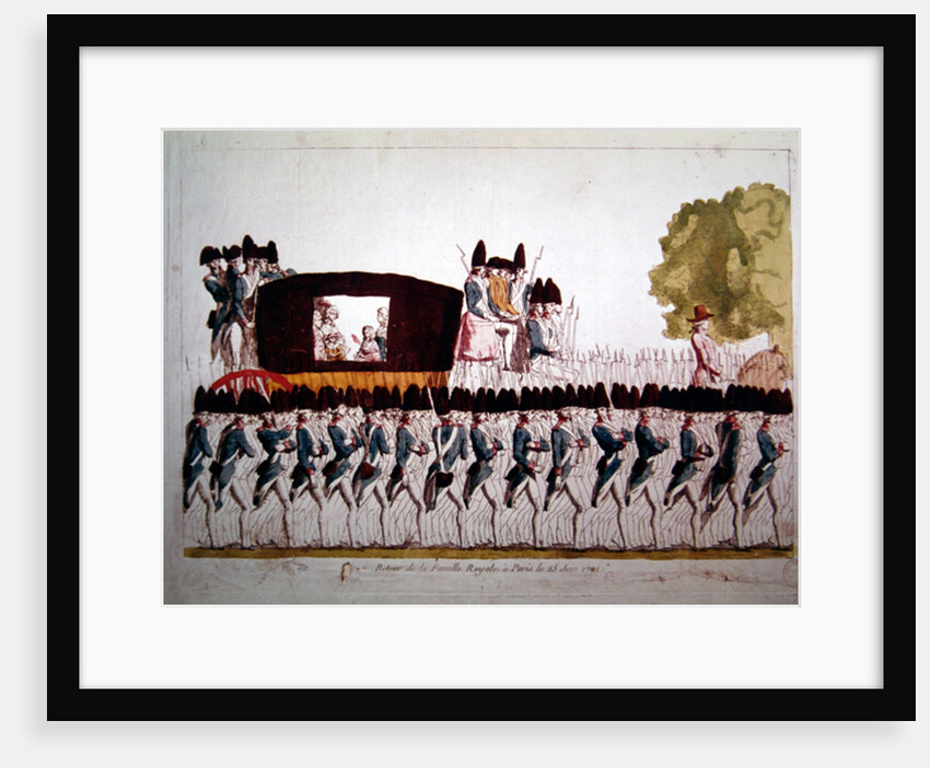 The Return of the Royal Family to Paris, 25 June 1791 by French School