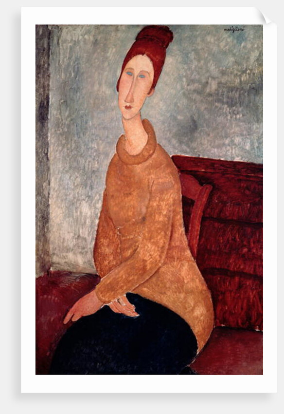 Jeanne Hebuterne in a Yellow Jumper, 1918-19 by Amedeo Modigliani