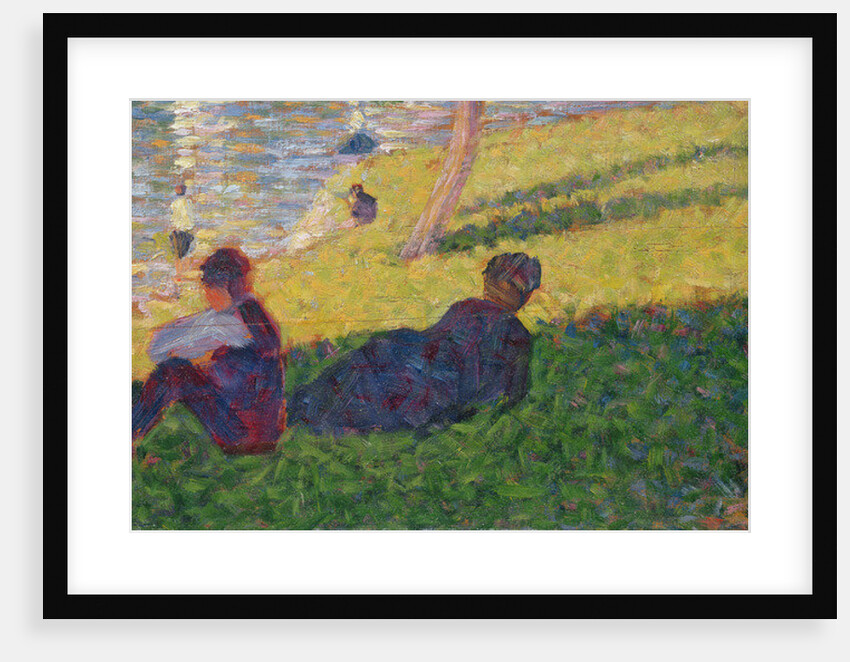 Seated man and reclining woman, study for A Sunday Afternoon on the Island of La Grande Jatte, 1884 by Georges Pierre Seurat