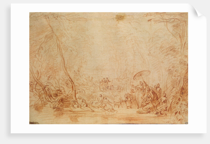 Rescue of Moses from the Water by Jean Antoine Watteau