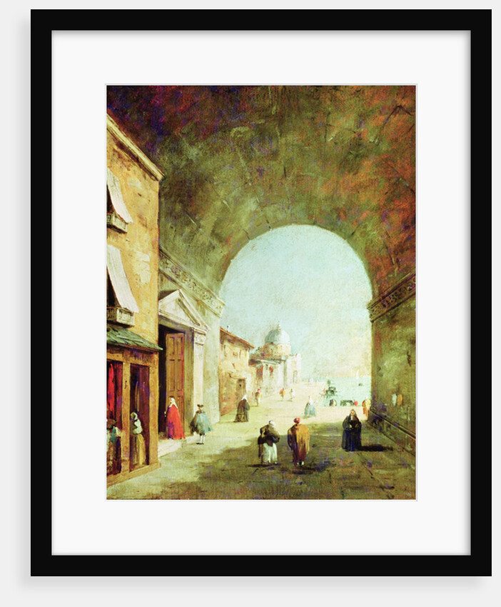 View of a Venetian street by Francesco Guardi