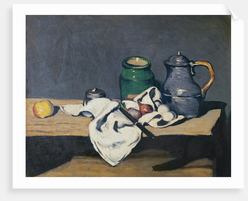 Still life with a tin kettle, 1869 by Paul Cezanne