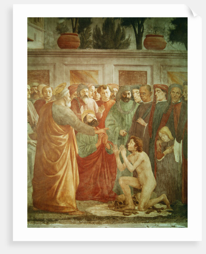 The Resurrection of Theophilus, the Son of the King of Antioch by Masolino and Filippino Lippi Masaccio