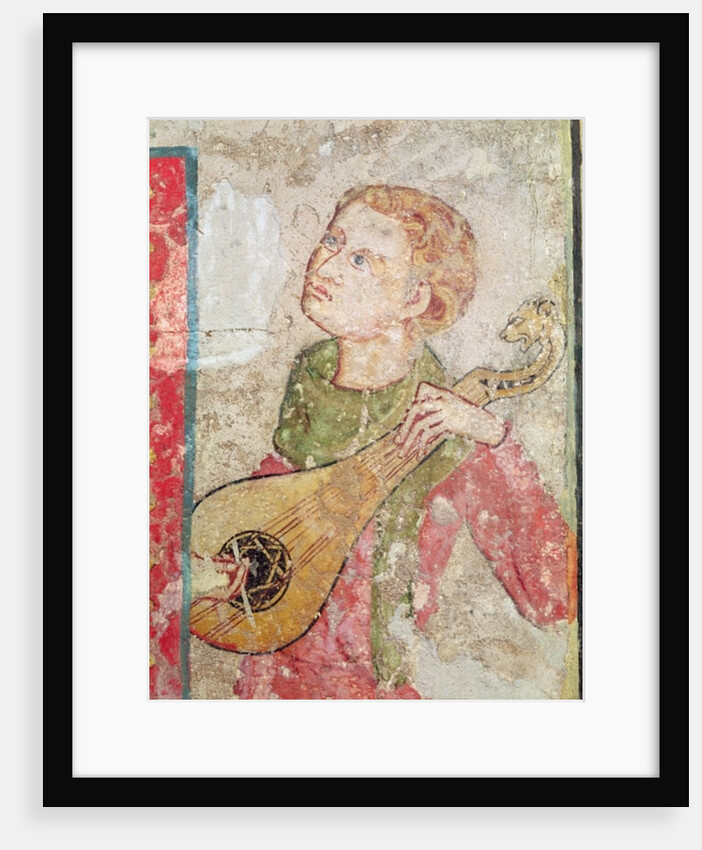 The Females Saints at the Tomb and the Resurrection, detail of the Mandore Player, 1330 by Juan Oliver