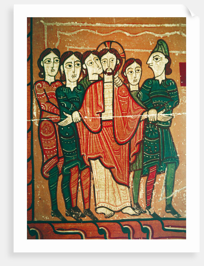 Altarpiece panel showing Christ's Arrest by Spanish School