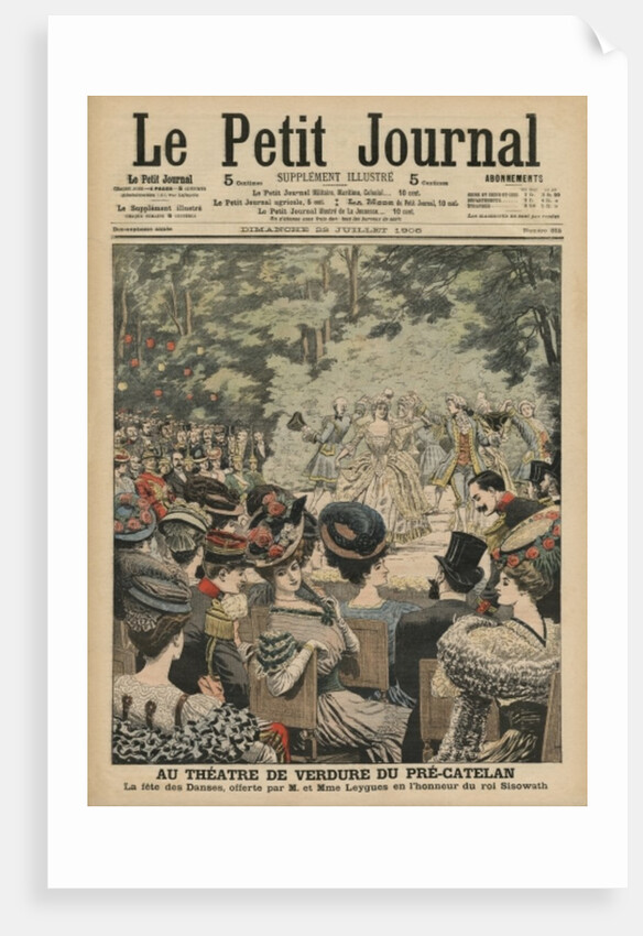Open-air Theatre at the Pre-Catelan, Dance Festival presented by Georges Leygues in honour of Sisowath, King of Cambodia by French School