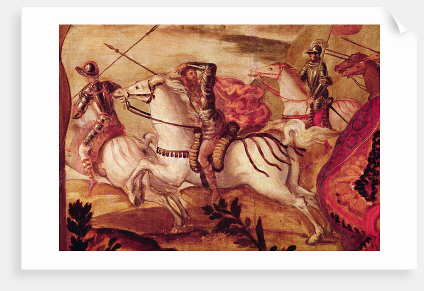 Detail of a cavalryman from Crucifixion by Jacopo Robusti Tintoretto