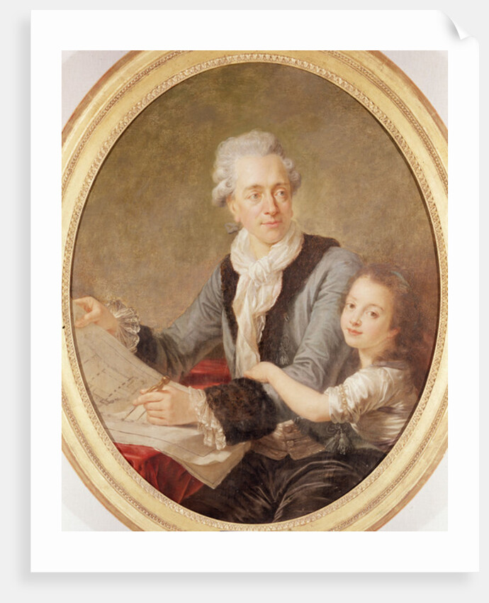 Portrait of the architect Ledoux and his daughter by French School