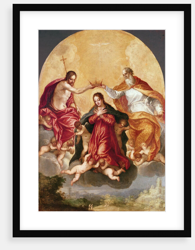 Coronation of the Virgin by Hans I or Johann Rottenhammer