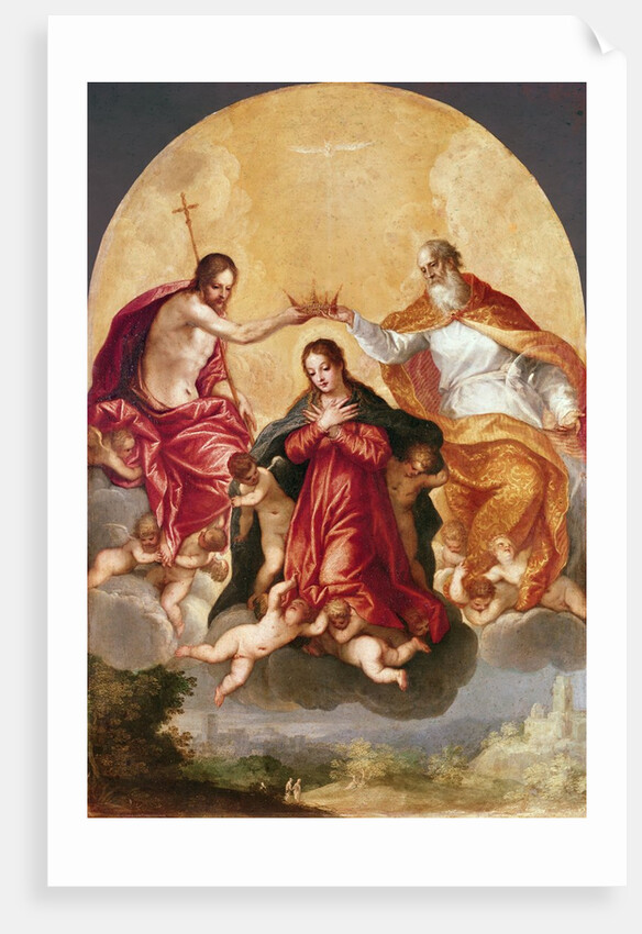 Coronation of the Virgin by Hans I or Johann Rottenhammer