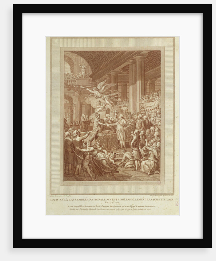 Louis XVI at the National Assembly solemnly accepting the Constitution of 14 September 1791 by Le Jeune (after)