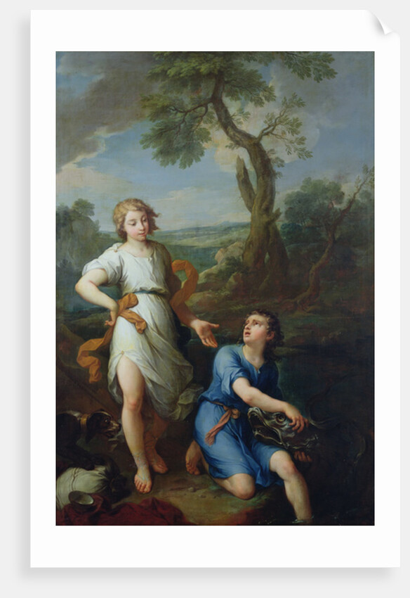 Capture of the fish in the River Tigris by the young Tobias, 1733 by Pierre Parrocel