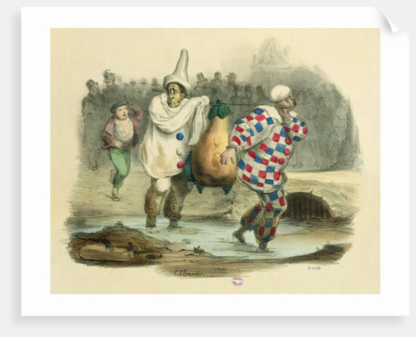 The Juste Milieu dirties itself, caricature on the subject of Louis-Philippe I, c.1850s by Charles Joseph Travies de Villiers