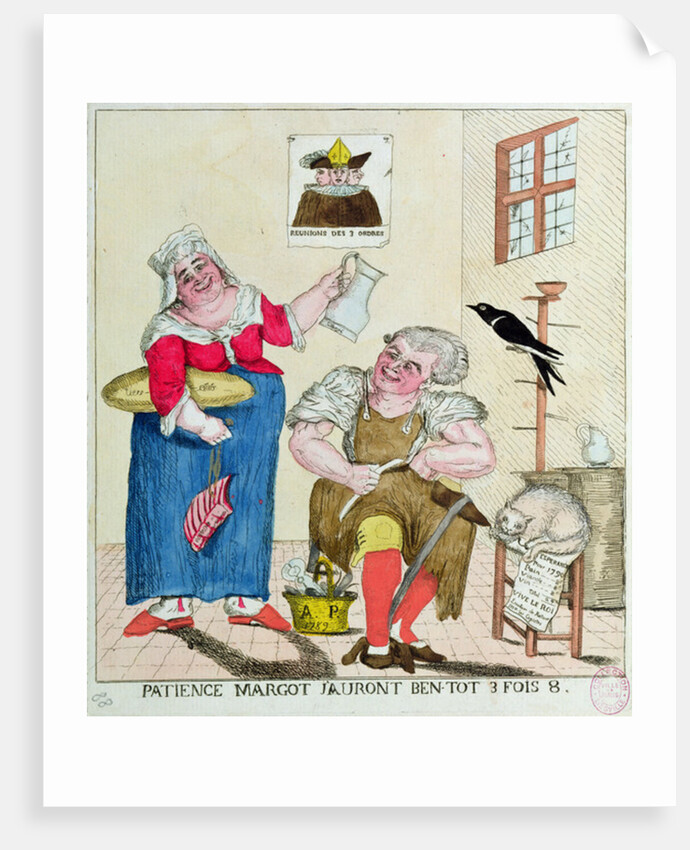 Patience Margot, it will soon be 3 times as much, 1789 by French School