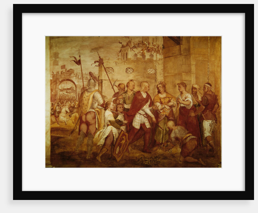 Jacopo Barbarigo freeing Queen Margaret of Hungary from the Turks in 1426 by Antonio Vassilacchi