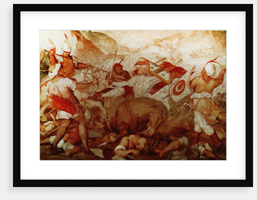 Battle between the Venetians and the Turks by Antonio Vassilacchi