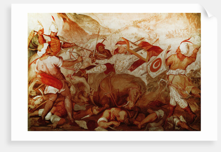 Battle between the Venetians and the Turks by Antonio Vassilacchi