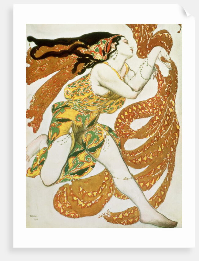 Costume design for a bacchante in 'Narcisse' by Tcherepnin, 1911 by Leon Bakst