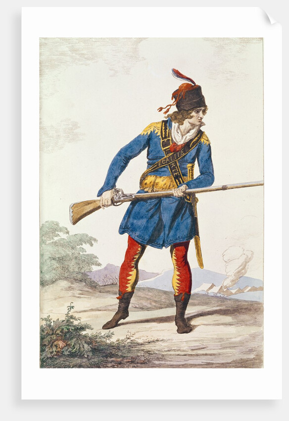 Military Dress, engraved by Vivant Dominique Denon by Jacques Louis (after) David