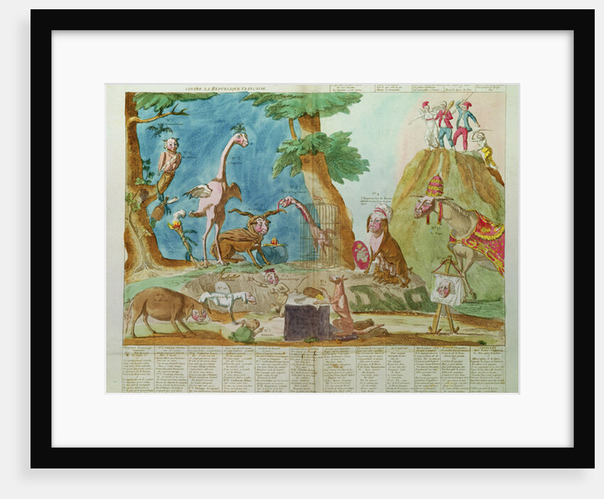 Caricature of the Coalition of Kings or the Crowned Brigands against the French Republic by French School