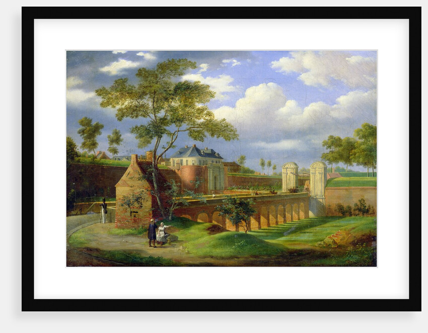 View of the Porte de Valenciennes in Douai, 1823 by Joseph Louis Leborne