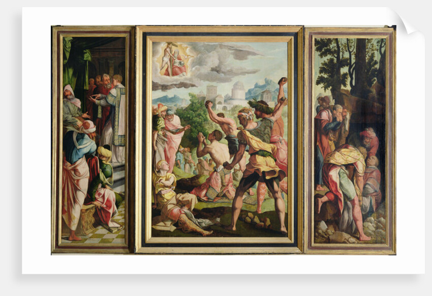 The Sermon, Stoning and Entombment of St. Stephen by Jan van Scorel