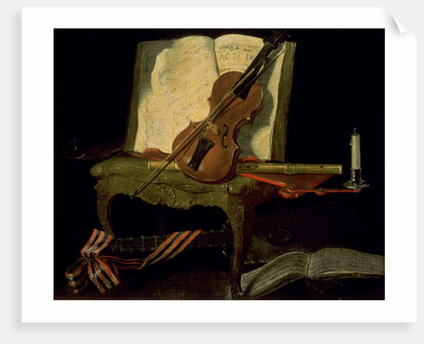 Still Life with a Violin by Jean-Baptiste Oudry