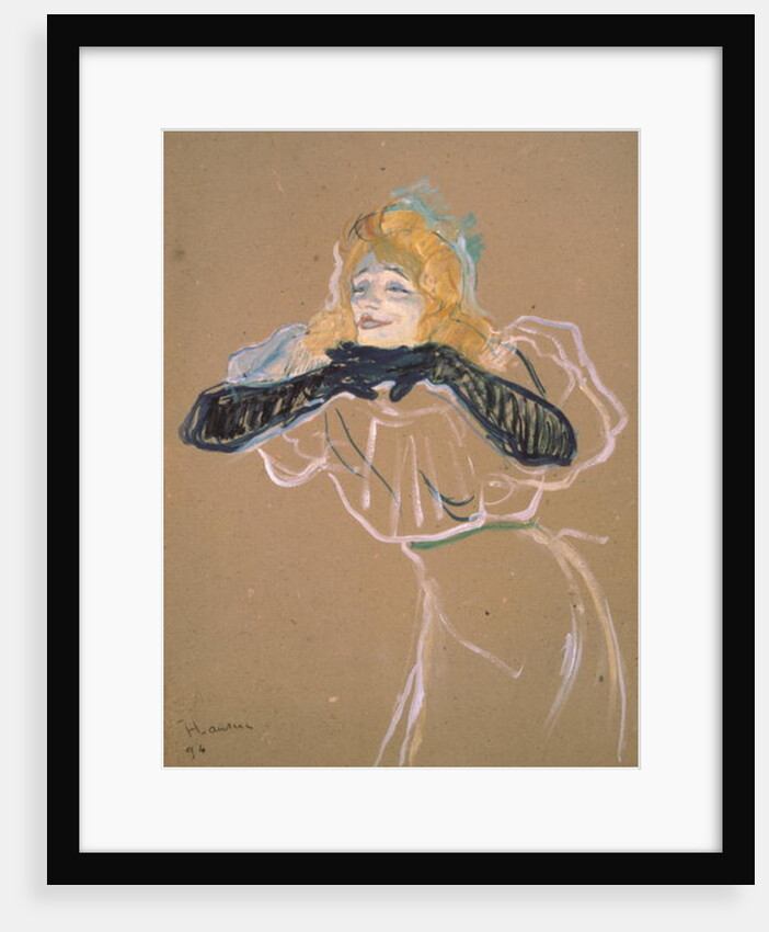 Yvette Guilbert singing 'Linger, Longer, Loo', 1894 by Henri de Toulouse-Lautrec