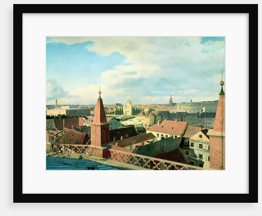 View of the city of Berlin with Altes Museum and Cathedrale from the roof of the Church of Friedrichswerder, 1834-35 by Johann Philipp Eduard Gartner