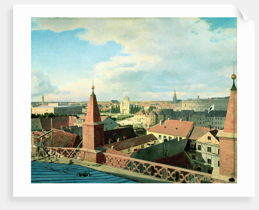 View of the city of Berlin with Altes Museum and Cathedrale from the roof of the Church of Friedrichswerder, 1834-35 by Johann Philipp Eduard Gartner