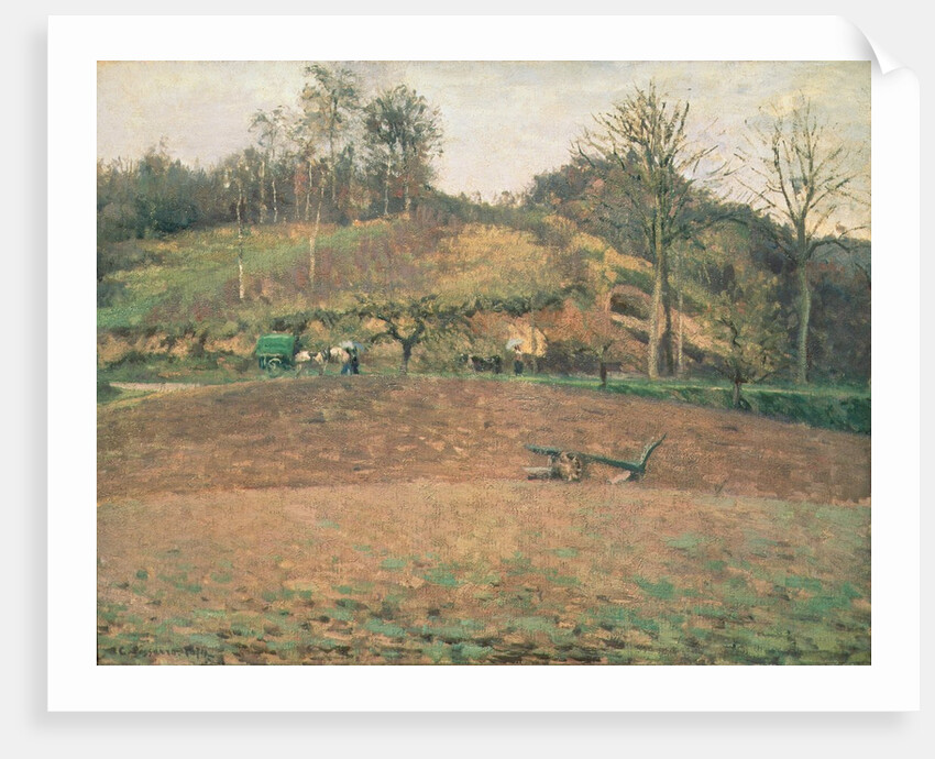 Ploughland, 1874 by Camille Pissarro