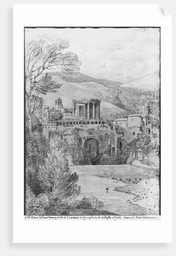 Temple of the Sibyl, Tivoli by Louis Francois Cassas