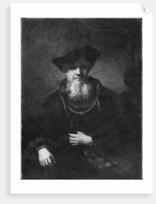 Portrait of a rabbi by Rembrandt Harmensz. van Rijn