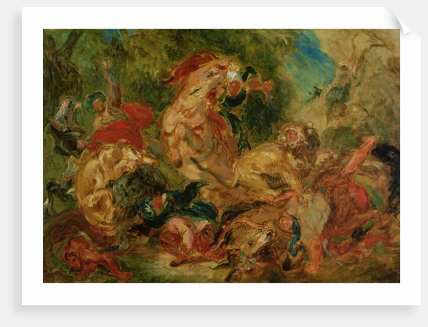 Study for The Lion Hunt, 1854 by Ferdinand Victor Eugene Delacroix