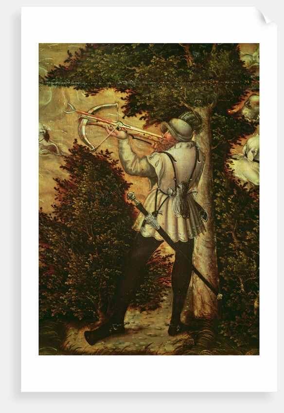 Crossbowman taking aim by Lucas the Elder Cranach