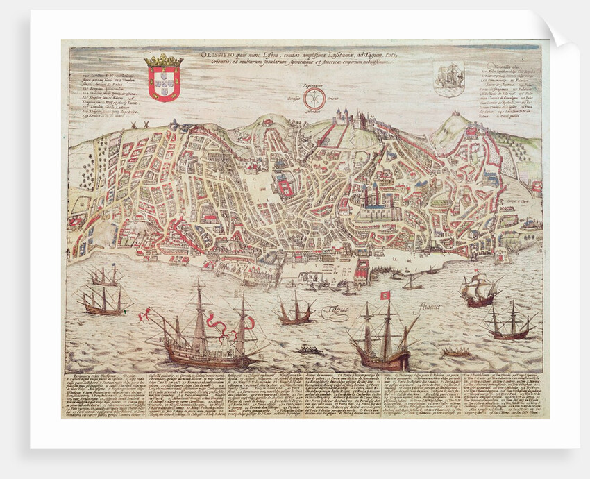 Panorama of Lisbon, 1572 by Portuguese School