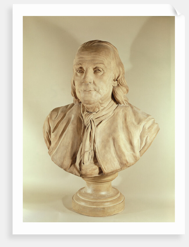 Bust of Benjamin Franklin by Jean-Jacques Caffieri