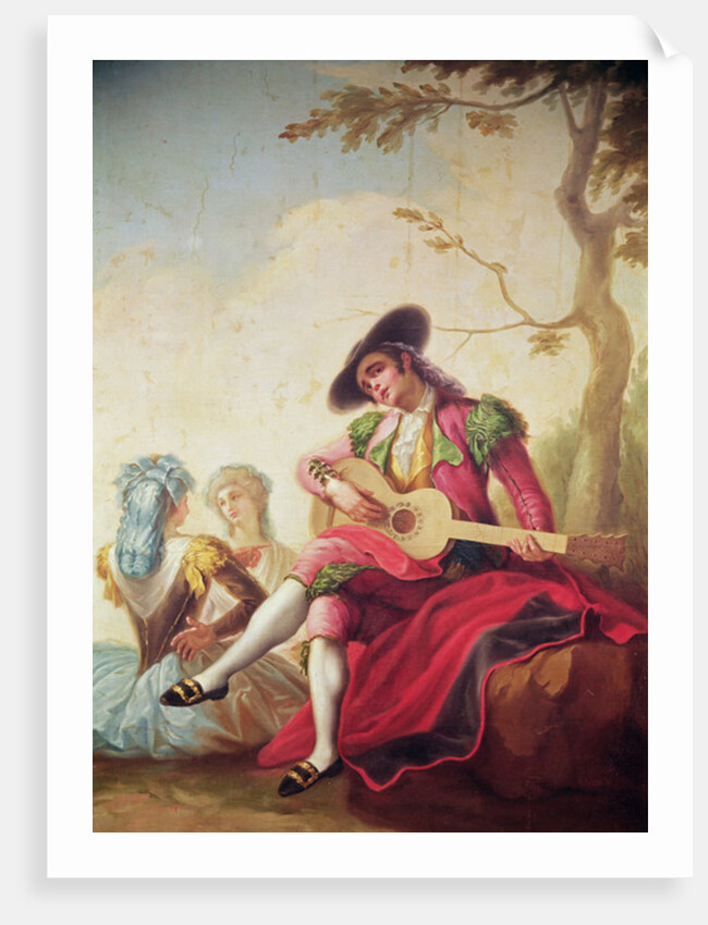 The Elegant Man Playing Guitar by Ramon Bayeu y Subias