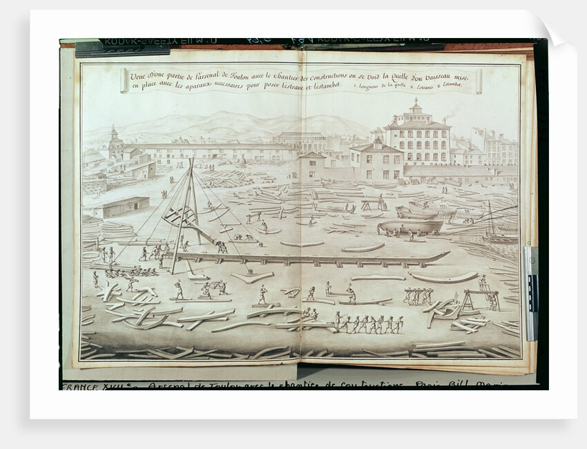 The Military Port of Toulon and the Construction Site by French School