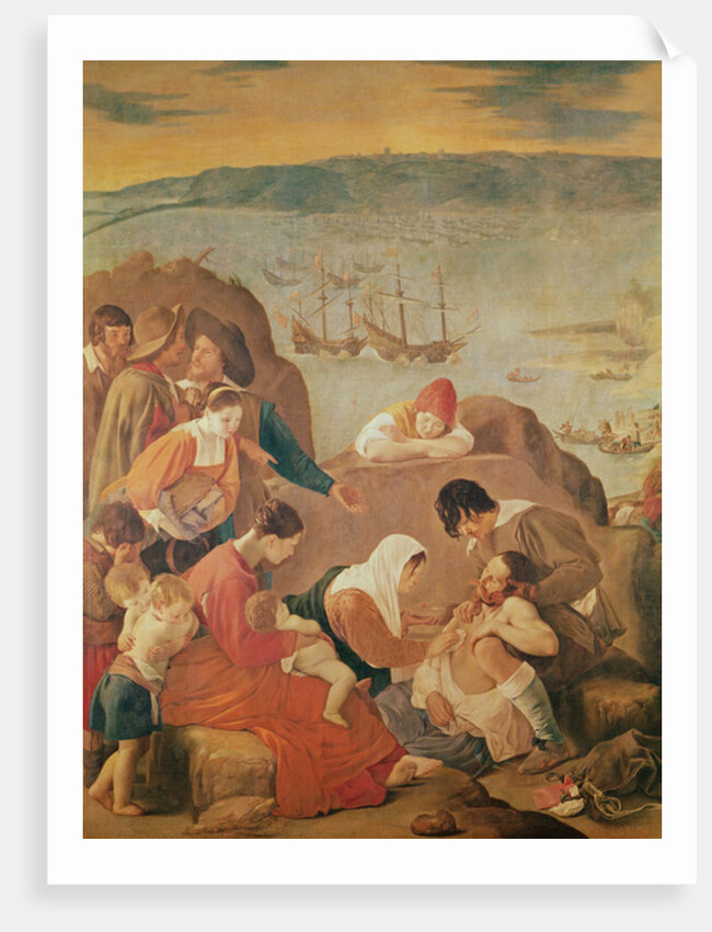 Care of women after the battle at the reconquest of the San Salvador Bay, Brazil by Fray Juan Batista Maino or Mayno