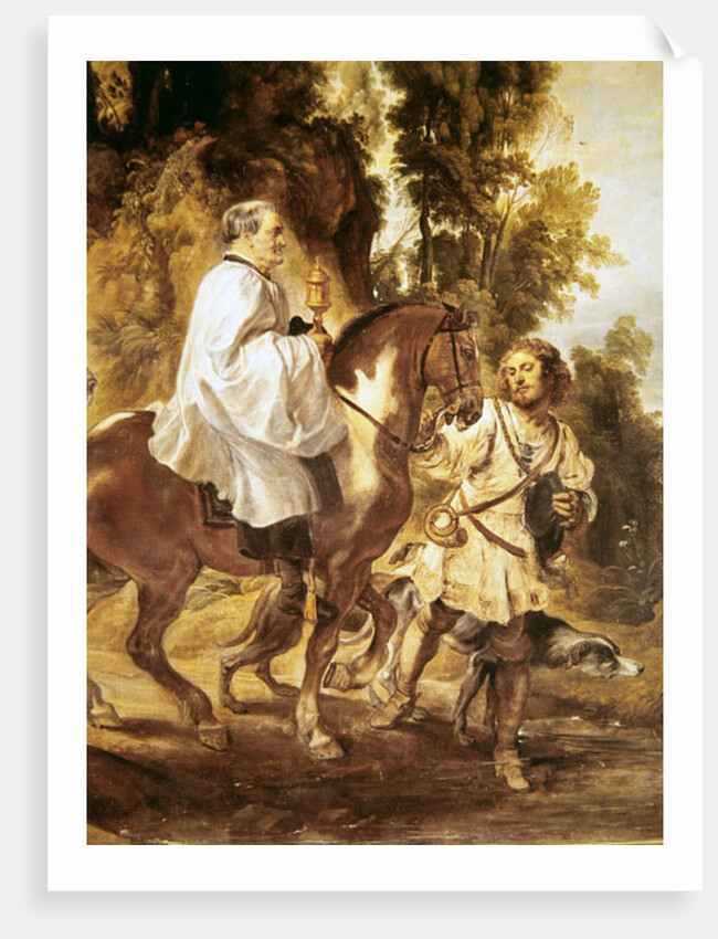 Priest carrying the eucharist to a dying person, before 1630 by Peter Paul Rubens