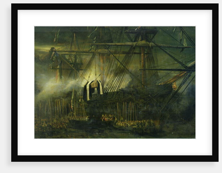The Shipment of Napoleon's Ashes Aboard the 'Belle-Poule' at Saint Helena by Louis Eugene Gabriel Isabey