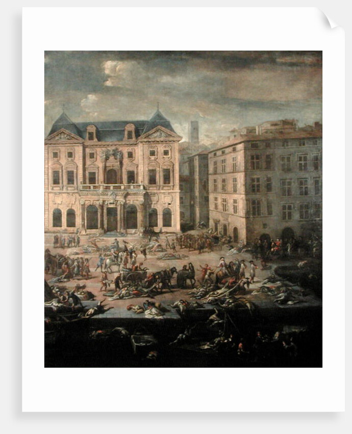 View of the Town Hall, Marseilles during the Plague of 1720 by Michel Serre