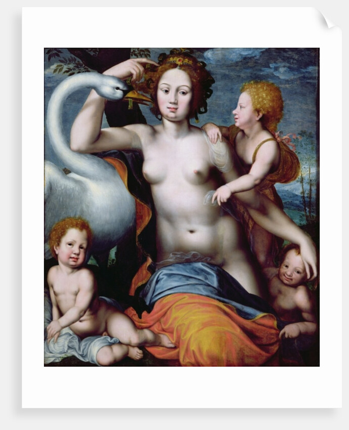 Leda and the Swan by Vincent Sellaer
