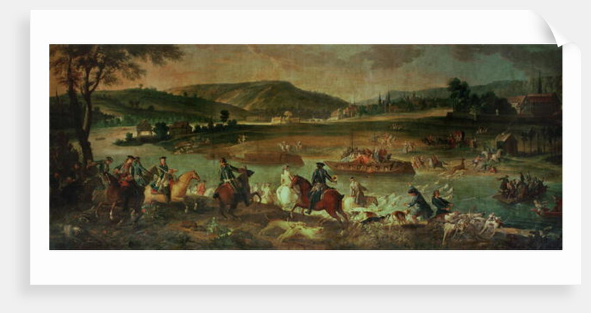 Stag Hunt in the Oise in Sight of Compiegne, near Royallieu, 1737 by Jean-Baptiste Oudry