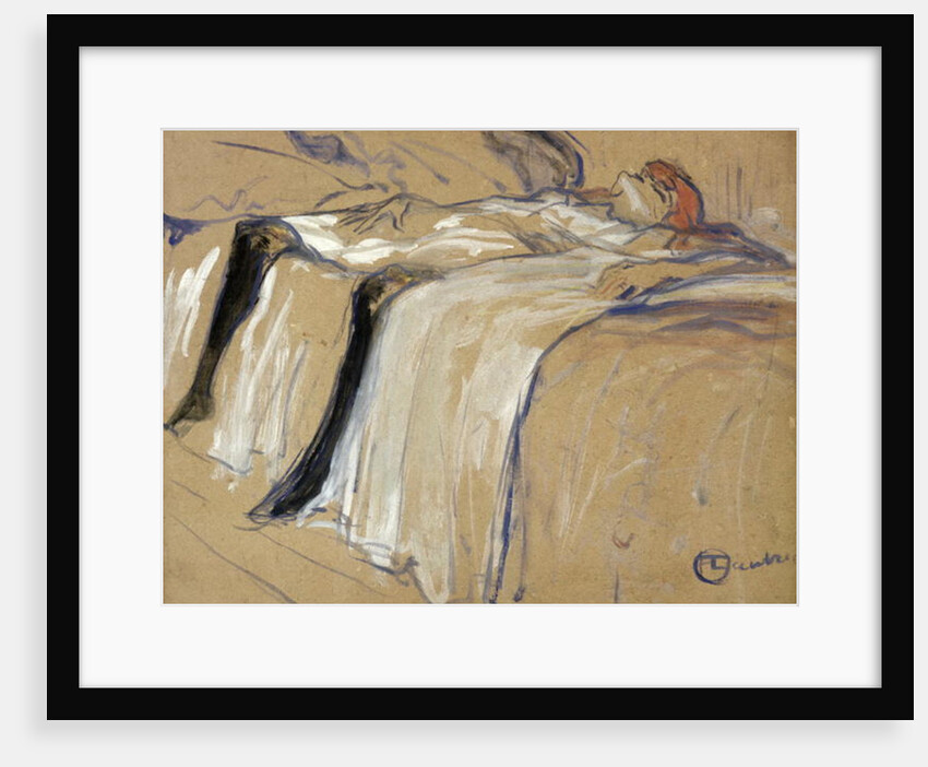 Woman lying on her Back - Lassitude by Henri de Toulouse-Lautrec