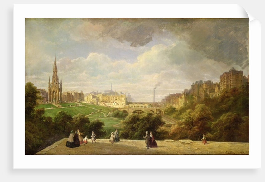 View of Edinburgh, the Walter Scott Monument by Pierre Justin Ouvrie
