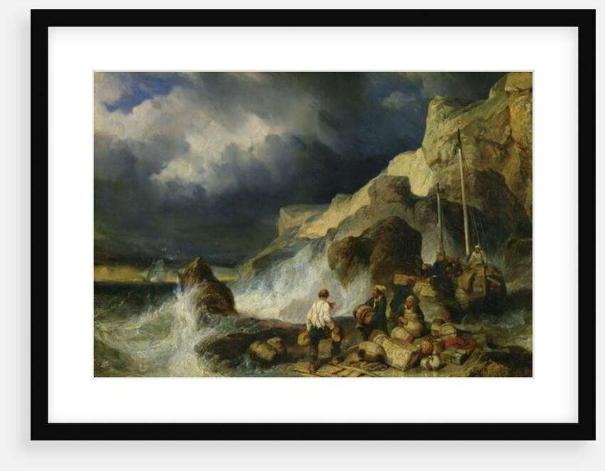The Onslaught of the Smugglers, c.1837 by Louis Eugene Gabriel Isabey