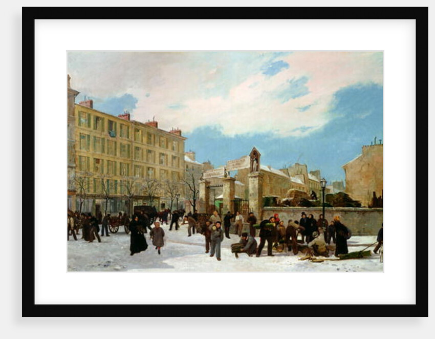 Siege of Paris. A Yard for Firewood, Boulevard de Montparnasse, January 1871 by Jacques Guiaud