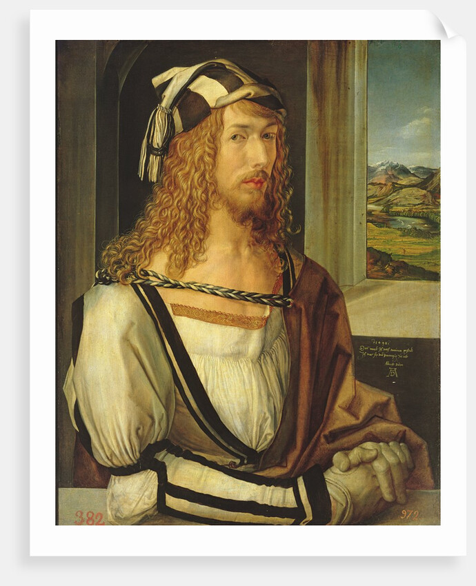 Self Portrait with Gloves, 1498 by Albrecht Dürer or Duerer